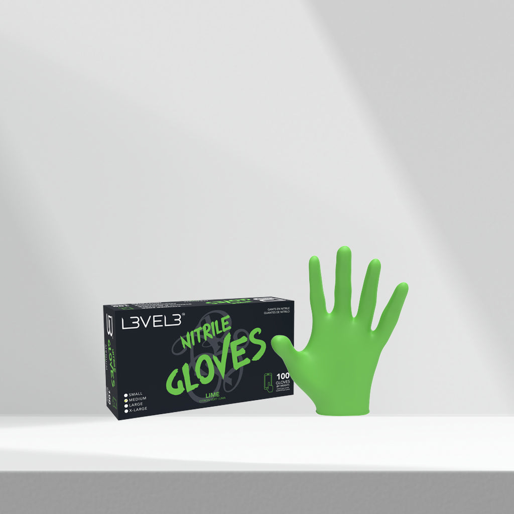 L3VEL3 Nitrile Gloves - Lime