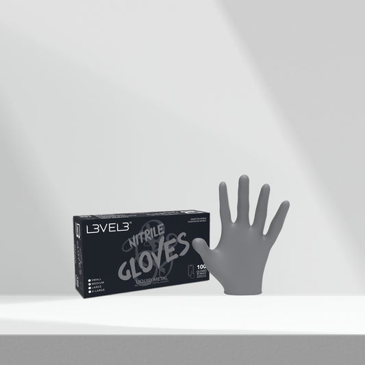 L3VEL 3 Nitrile Gloves - Liquid Metal