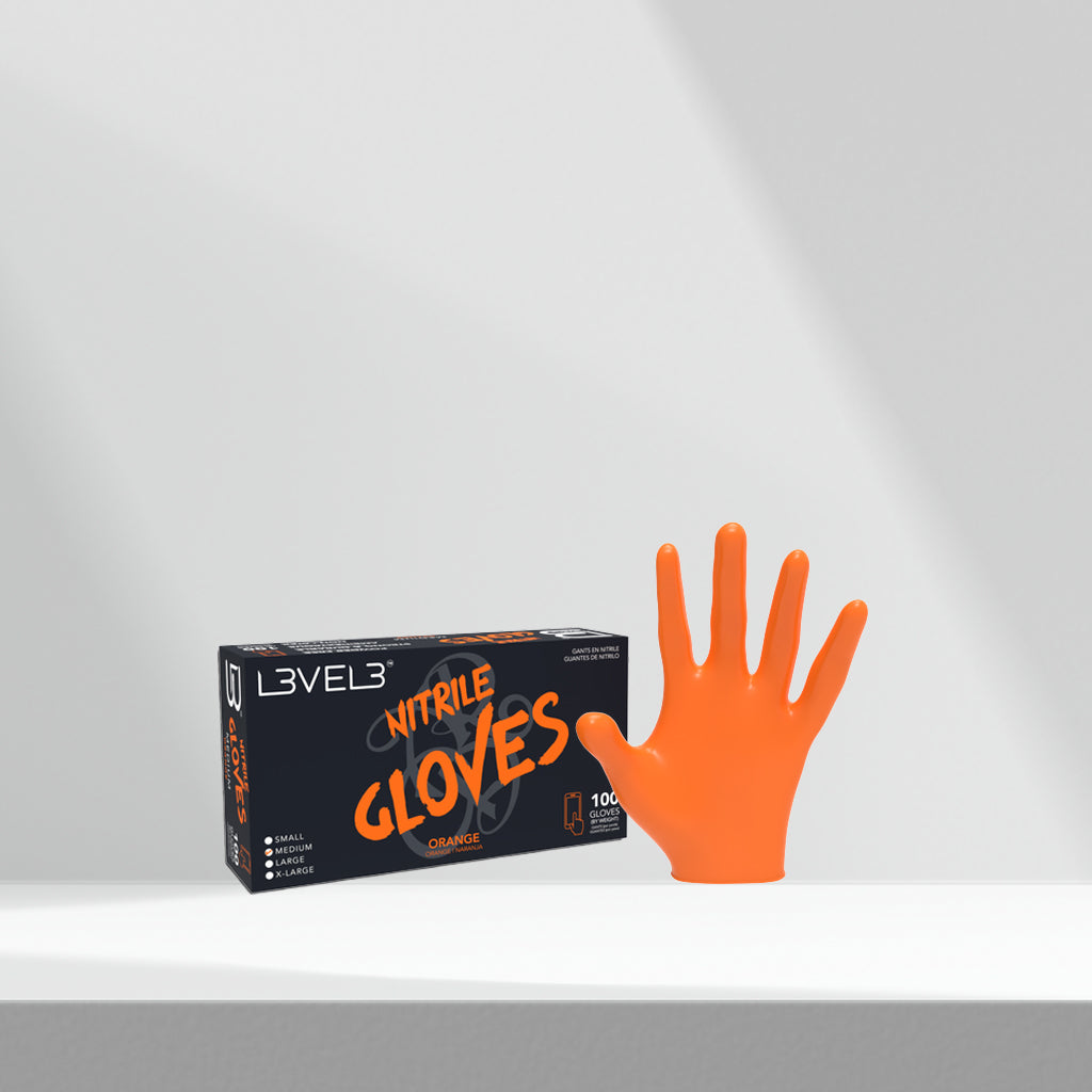 L3VEL 3 Nitrile Gloves - Orange