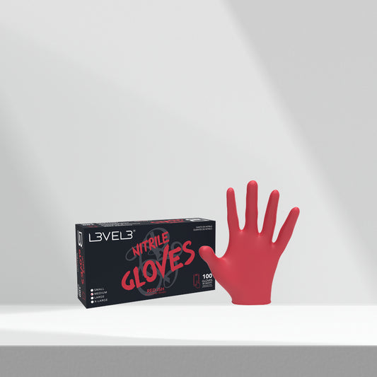 L3VEL 3 Nitrile Gloves - Red-ish