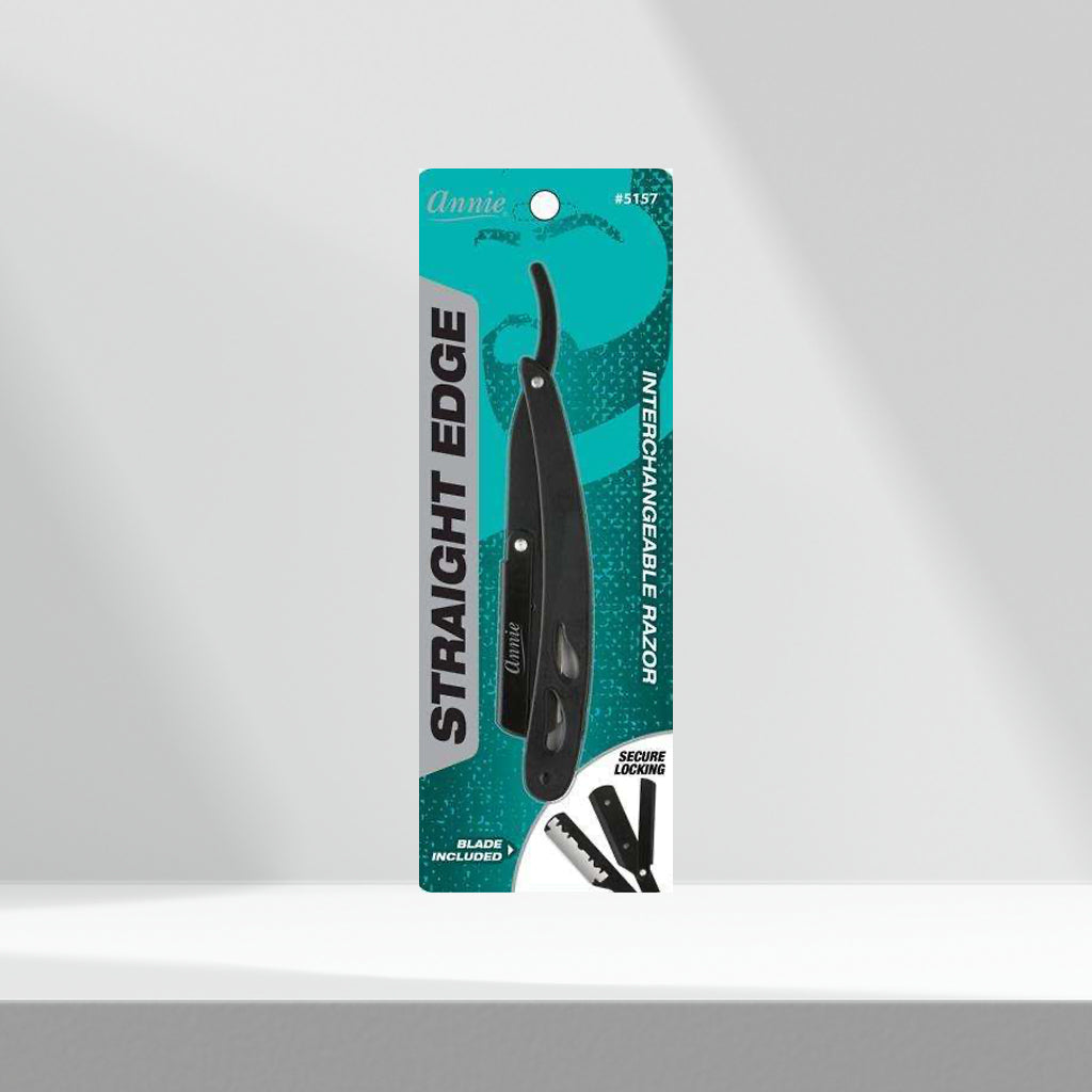 Annie Straight Edge Razor Matte Black