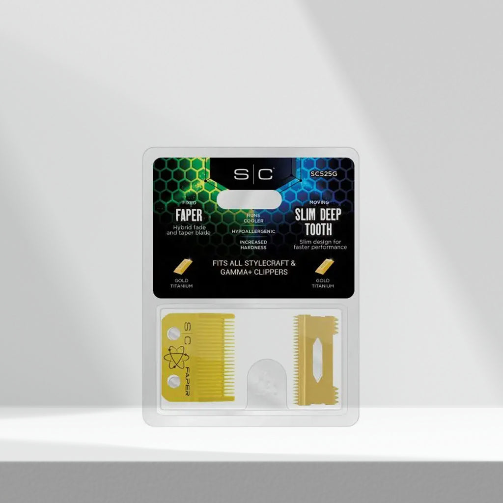 StyleCraft Fixed Gold Titanium Faper Blade Replacement