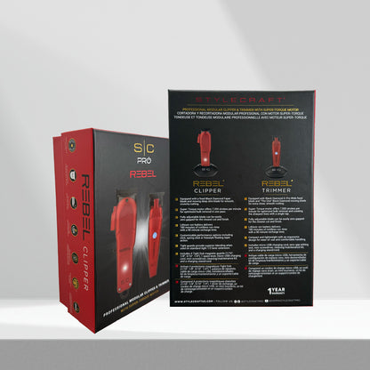 StyleCraft Rebel Clipper & Trimmer Red Combo